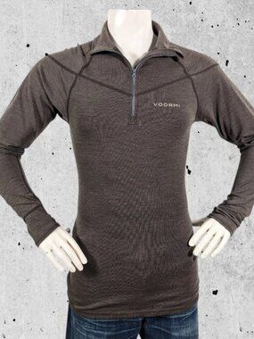 Voormi 1/4 Sweatshirt Size Medium Fitted Wool Blend 1/4 Zip Made in the USA